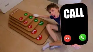 Stack cardboard iPhone 16 17 18 19 20 incoming call
