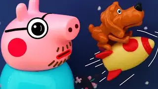 Grandpa Pig's help, Flower Garden, Driving a tractor, Pizza, astronaut dog, Peppa Pig Animation