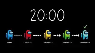 AMONG US with PROGRESS BAR 20 MINUTE TIMER with LOFI/RELAXING/STUDY PLAYLIST