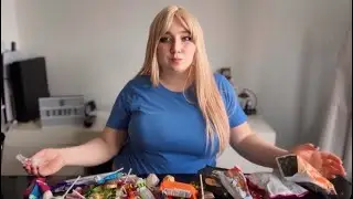 Eating a Whole Bucket of Halloween Candy