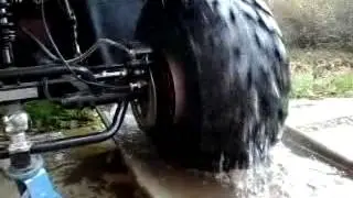 Испытание водой, мотор-колёс Эл.Вездехода-04