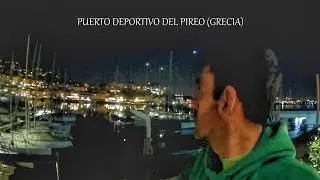 Vistas nocturnas Puerto Deportivo del Pireo. (Grecia).