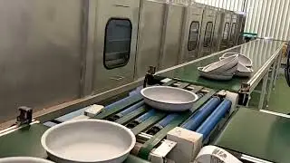 Pots and pans non-stick coating line