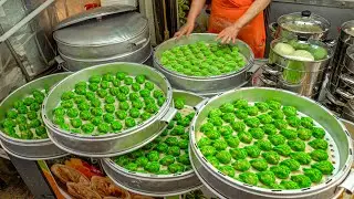 "만두 팔아 건물 세웠어요" 하루에 3,000개씩 팔았다는 부추피 꽃잎 만두│Chives Green Mandu, dumplings