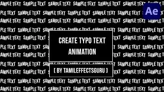 After Effects Typo Text Wall Animation Effect Tutorial in Tamil