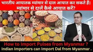 HOW TO IMPORT PULSES FROM MYANMAR TO INDIA ?  TUBEROSE GLOBAL #indiaimportexport #indiaexports #sell
