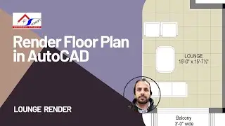 How to Render Floor Plans in AutoCAD🚀 |  Lounge Rendering💯