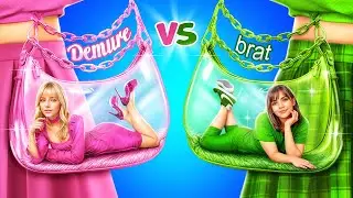 Cutesy Demure vs Mean Brat! How to Live Together This Demure Fall in College!