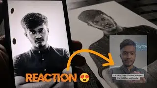 Drawing My Favourite Creator 😍 ‎@VaibhavKadnar& His Reaction 🔥