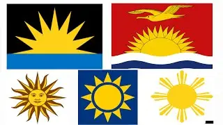 National Flags with Sun