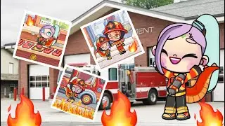Exploring the new fire station in avatar world! (I got to be a fire fighter!) #avatarworld #roleplay