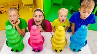 Thử thách nhà chơi bốn màu Vlad và Niki