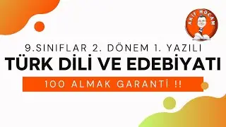 9. SINIFLAR TÜRK DİLİ VE EDEBİYATI 2. DÖNEM 1. YAZILI#9.sınıf#meb yazılı#yazılısınavsoruları