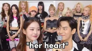 lesserafim and GIDLE reaction to MC Chaemin flirting to MC Wony?