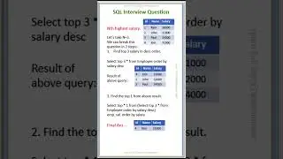 SQL Interview Question | #shorts