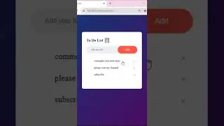 Create To-do List using Javascript #coding #programming #logic #shorts #short #subscribe