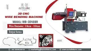 3d CNC Wire Bending Machine | 3.0mm - 8.00mm | WB 3D408R(Available in Alibaba and Made in China)