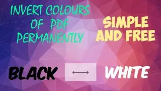 INVERT COLOURS OF YOUR PDF PERMANENTLY #SaveInk