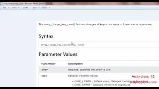 PHP array class 12 - array_change_key_case() || PHP programming with web Development