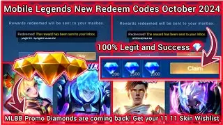10 Mobile Legends Redeem Codes October 26 2024 - MLBB Diamond Codes today! get 2 codes only!