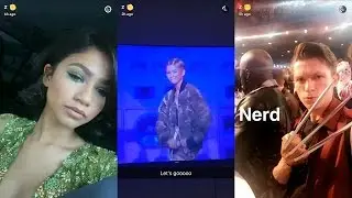 Zendaya&Tom Holland • Snapchat Story • 7 May 2017 [ Reaction Lip Sync Battle & MTV Movie&Tv Awards]
