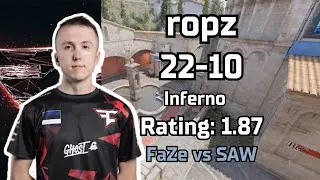 FaZe ropz (22-10) vs SAW (Inferno) | BLAST Premier Spring Final 2024 | CS2 POV/DEMO