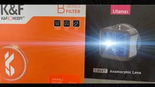 Ulanzi 1.55 XT Anamorphic lens with K&F Variable nd filter