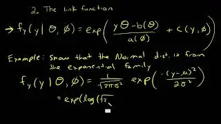 GLM Exponential Family, Example with Normal distribution finding functions a, b, and c