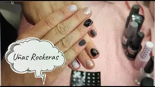 DISEÑO EN UÑAS EN NEGRO /BLACK NAILART