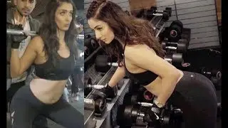 Heena Panchal WORKOUT Photoshoot Hot Tight Leggings Paint