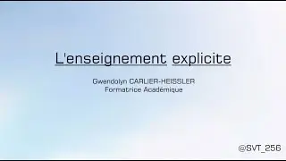 L'enseignement explicite