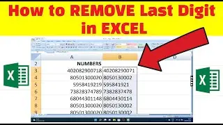 How to REMOVE last digit from number in EXCEL | EXCEL Basics | Learn To Code