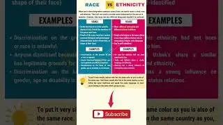 Learn English Vocabulary - Race vs Ethnicity 