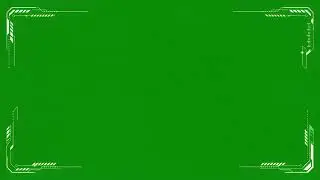 Futuristic HUD Frame Overlay Chroma Key Green Screen UI Animation