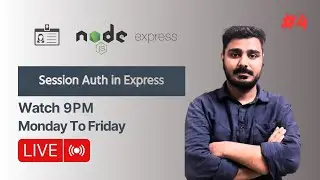 #4 Session Authentication in Express.js | Live #nodejs