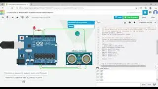 Arduino and Ultrasonic Sensor Interface in TinkerCAD
