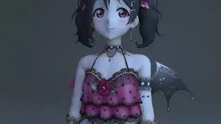 MMD Nico Yazawa as Wednesday Addams Dance Scene