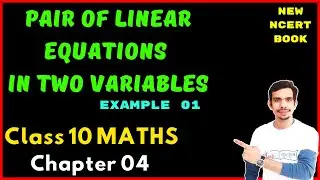 Pair of Linear Equations in Two Variables | Class 10 Maths Ch 3 | Example 1 | Exercise 3.1