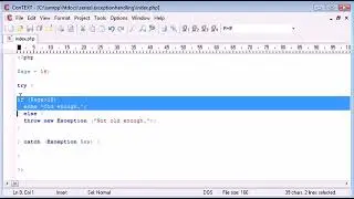 Beginner PHP Tutorial   186   try, throw, catch ‏ #PHPTutorial #WebDevelopment #LearnPHP