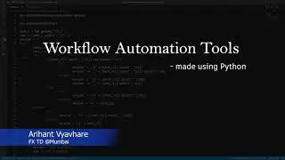 Houdini Workflow Automation Tools made using Python