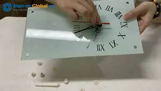 Sublimation Blank Round Glass Photo Frame Clock Installation Video