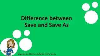 Difference between Save and Save As