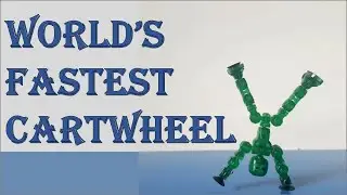 Stikbot Stop motion #stikbot animation - cartwheel, klikbot style