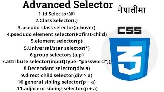 42 Advanced Selectors | advanced selectors css |  descendant selector css  | direct child  selectors