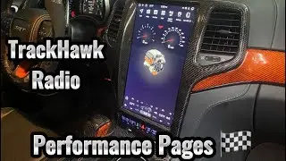 Tesla Style Radio Screen Android 10 SRT TrackHawk Installed 2014-2021
