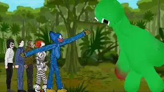 huggy wuggy,jason voorhees,michael myers,jeff the killer,IT pennywise vs Jumbo josh
