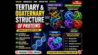 #biology #biomolecule #DNA #nucleic acid #proteins #trending #viral #tertiary & quaternary structure
