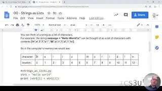 ICS3U: Strings as Lists (fixed)