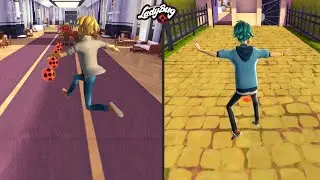 Miraculous Ladybug & Cat Noi‪r‬ 🐞 Epic Running Battle: ADRIEN Versus LUKA!