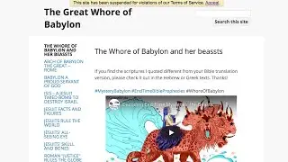 Google Secretly Suspended Site Exposing Mystery Babylon